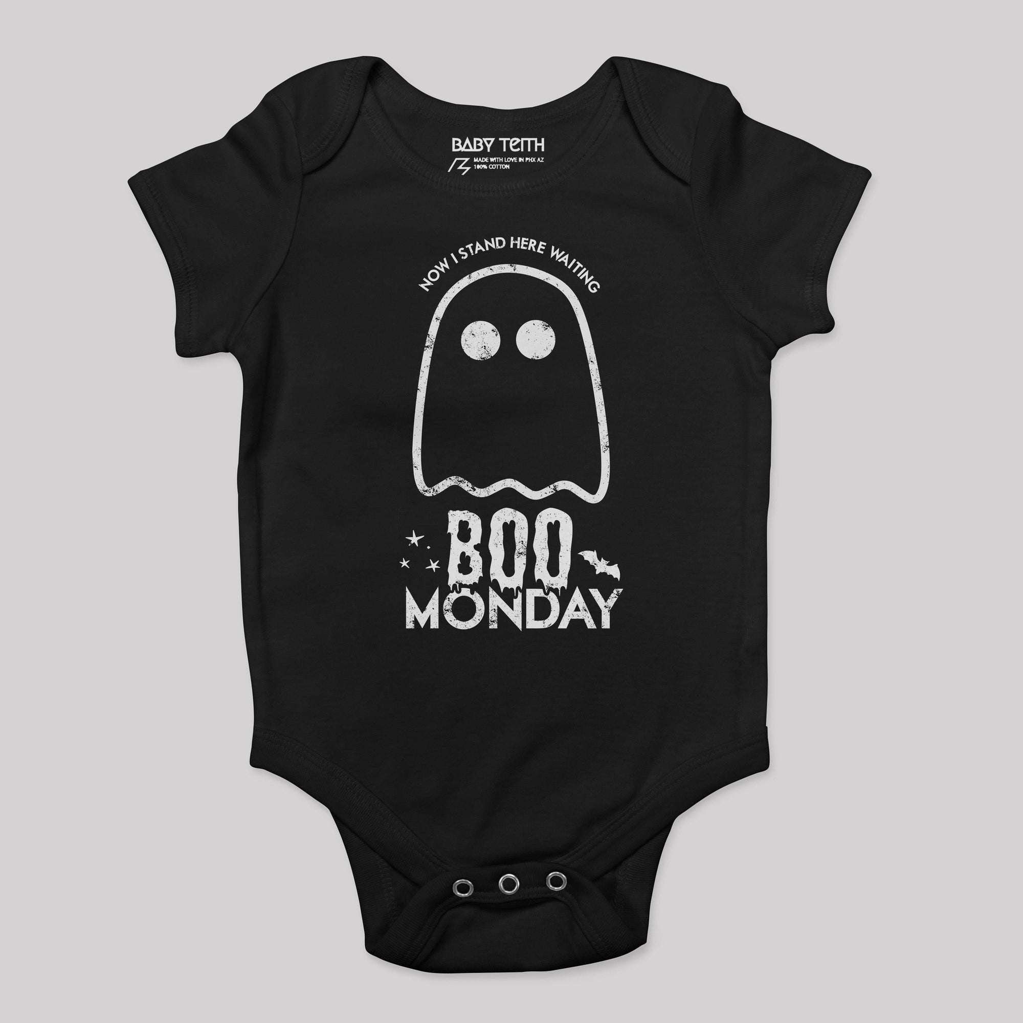 Boo Monday Halloween Baby Bodysuit - Baby Teith