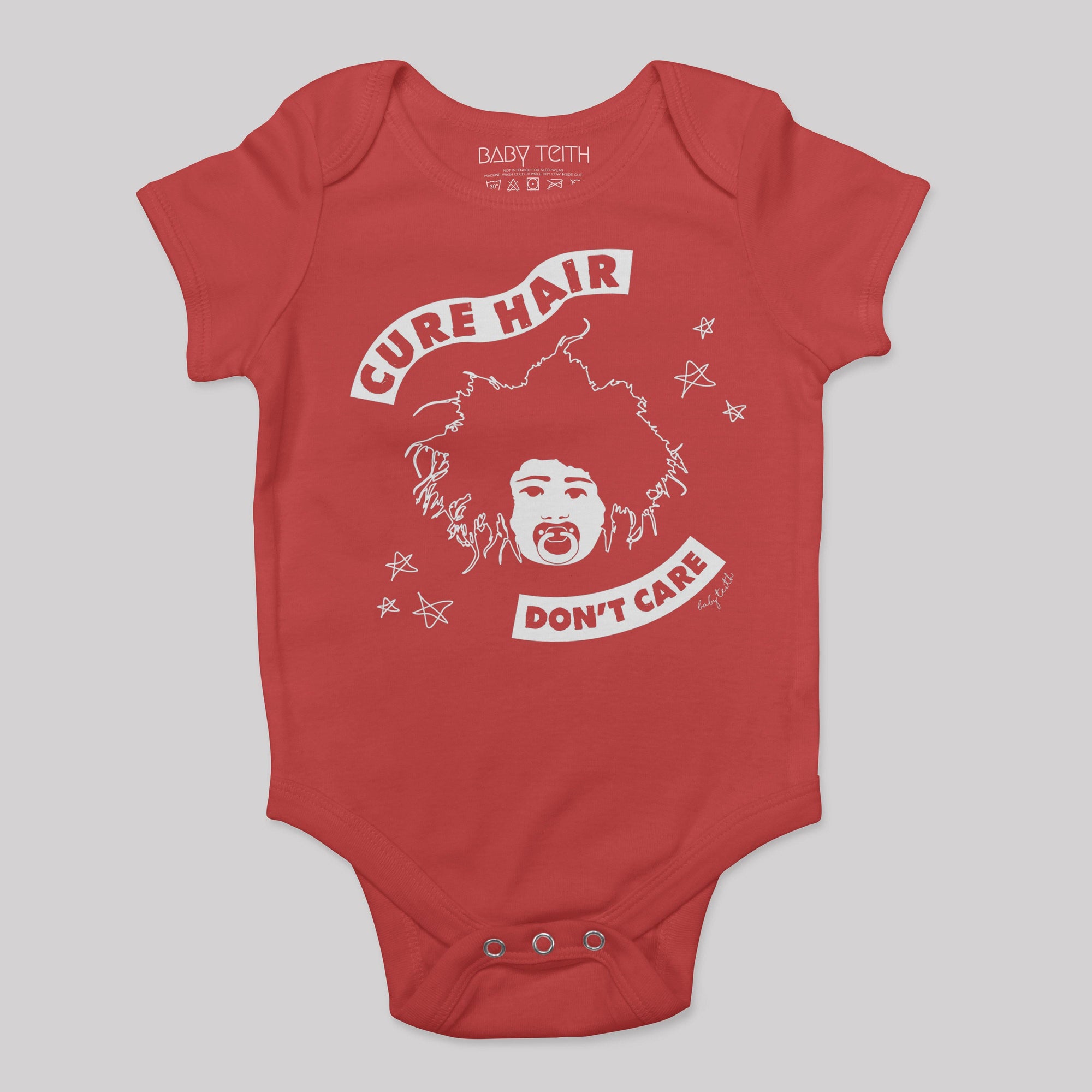 "Cure Hair Don't Care" Bodysuit for Babies - Baby Teith