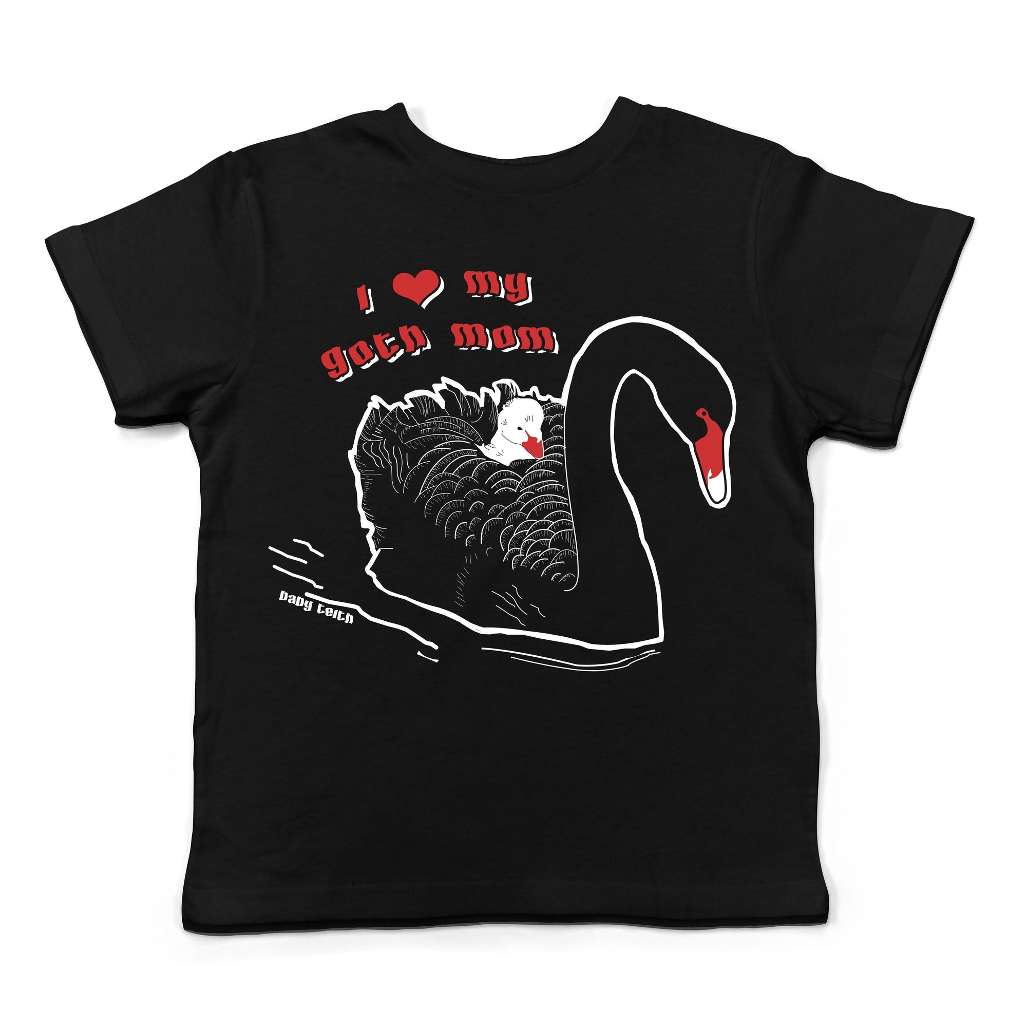 &quot;I Love My Goth Mom&quot; Tee for Kids - Baby Teith