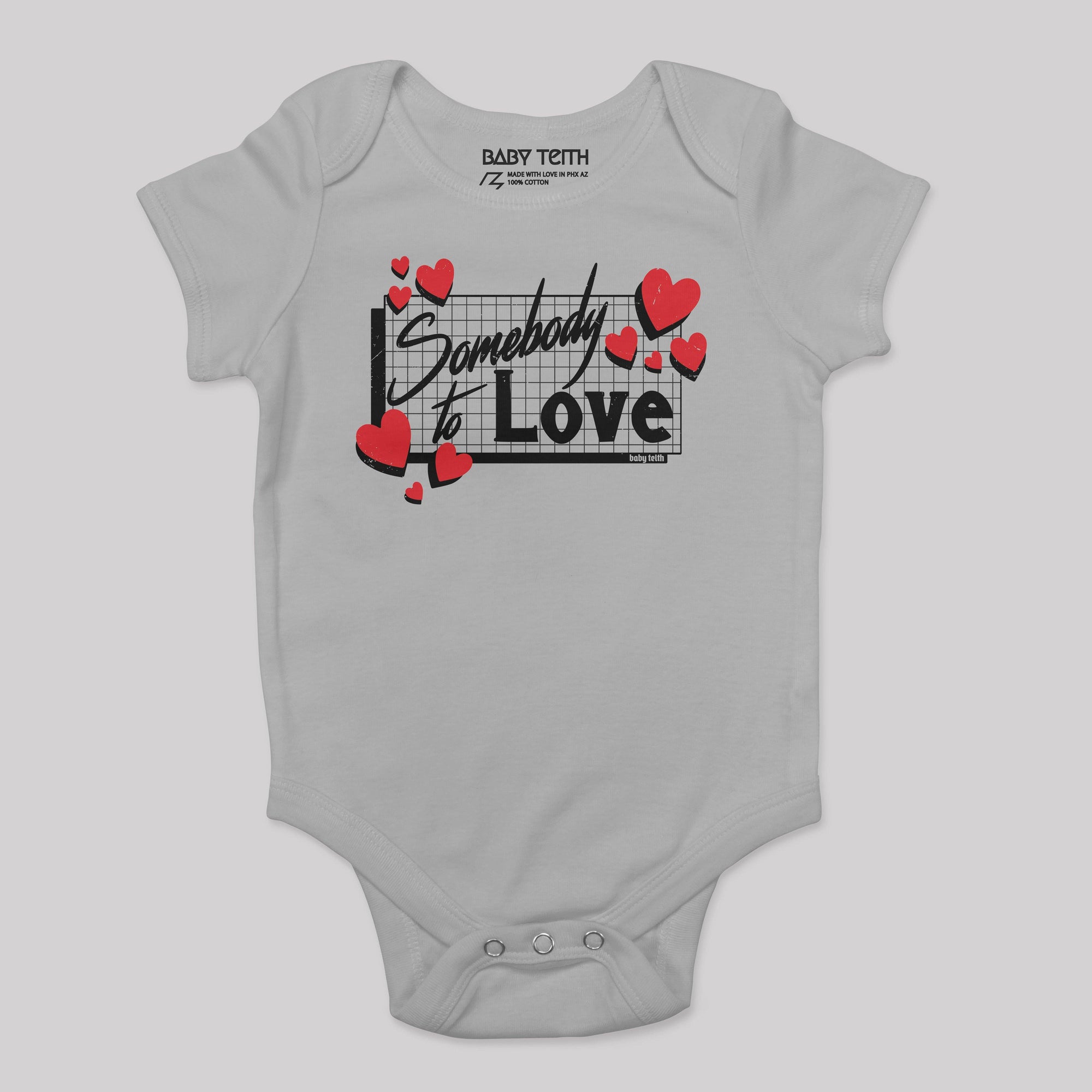 &quot;Somebody to Love&quot; 80&#39;s Bodysuit for Babies - Baby Teith