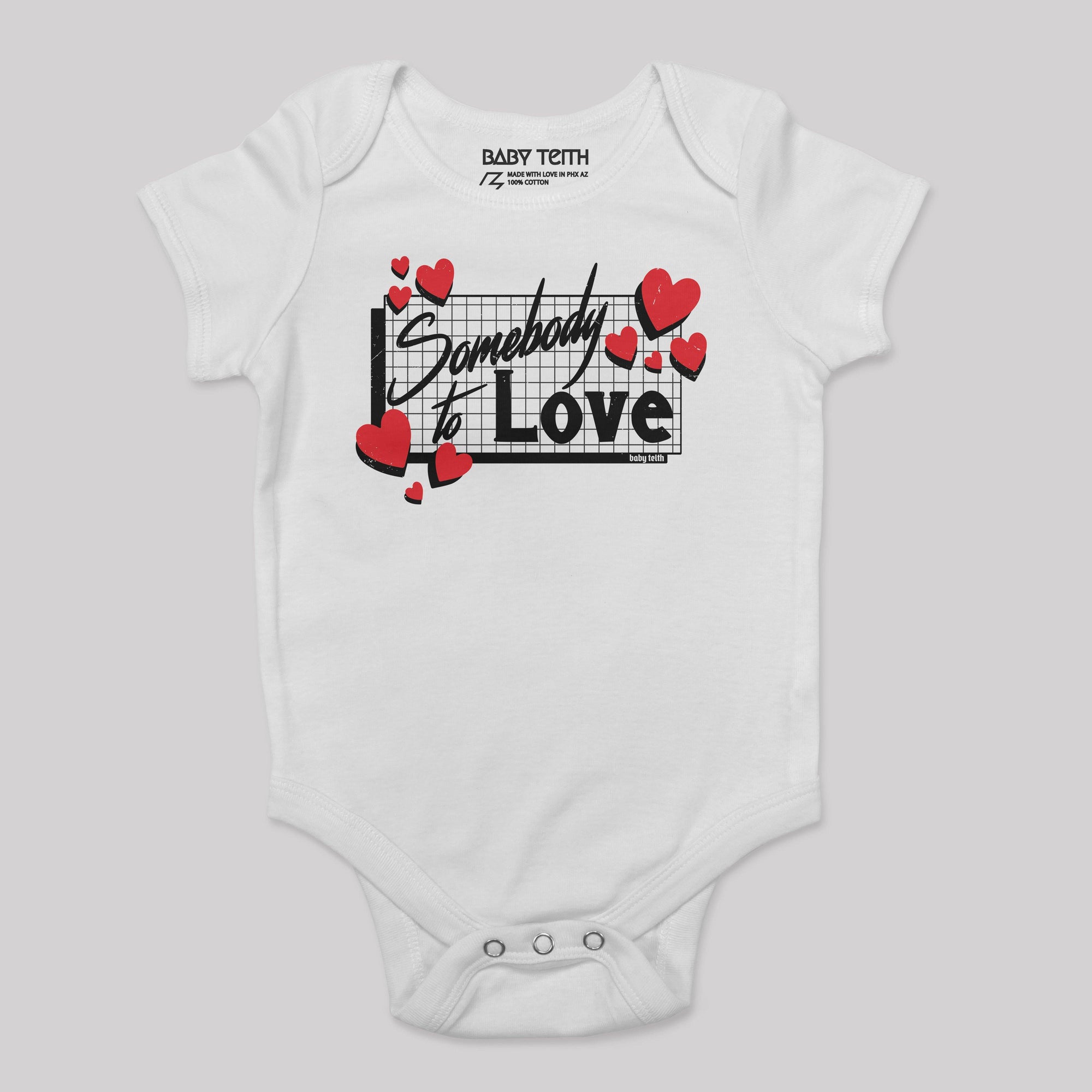 &quot;Somebody to Love&quot; 80&#39;s Bodysuit for Babies - Baby Teith