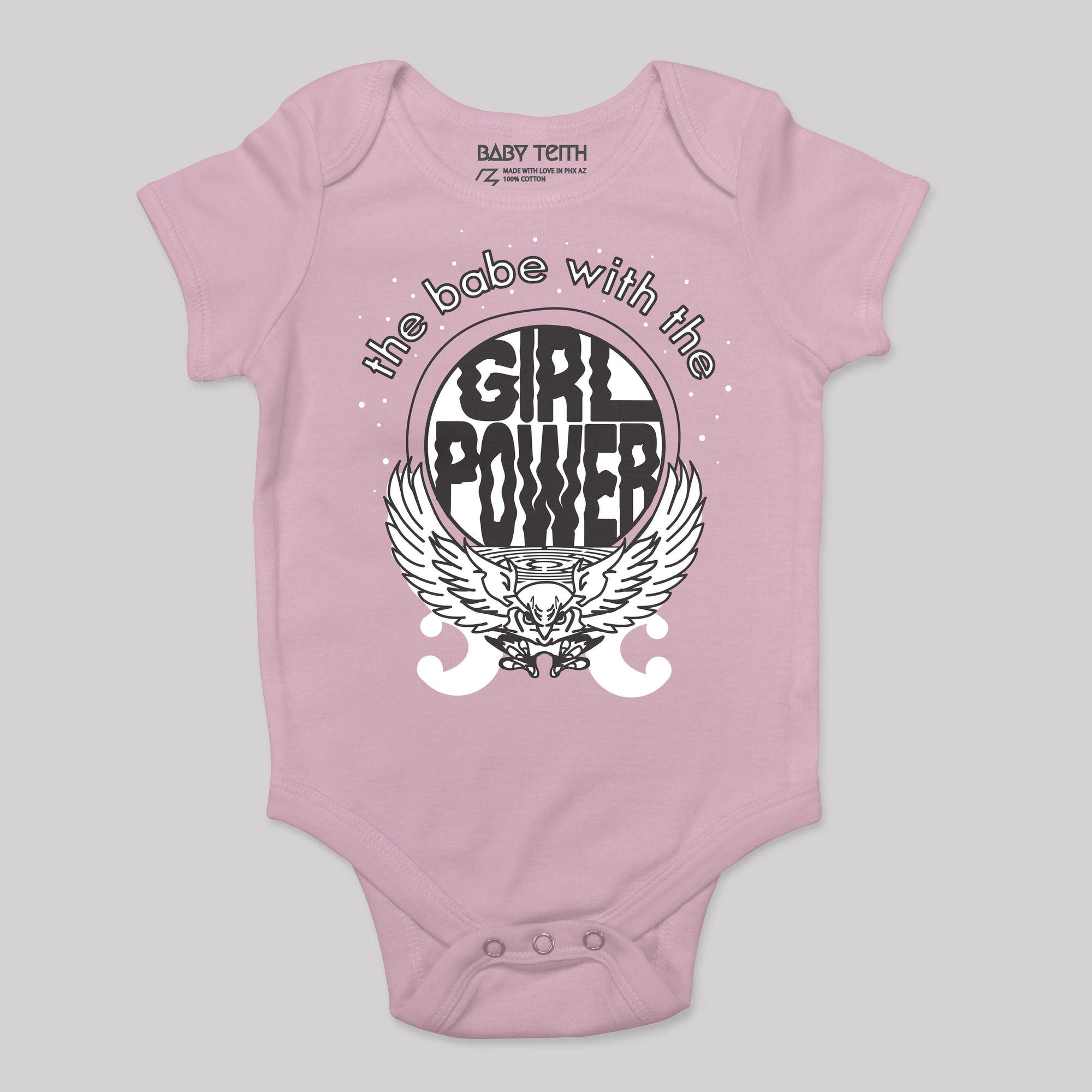 Babe with the Girl Power Bodysuit - Baby Teith