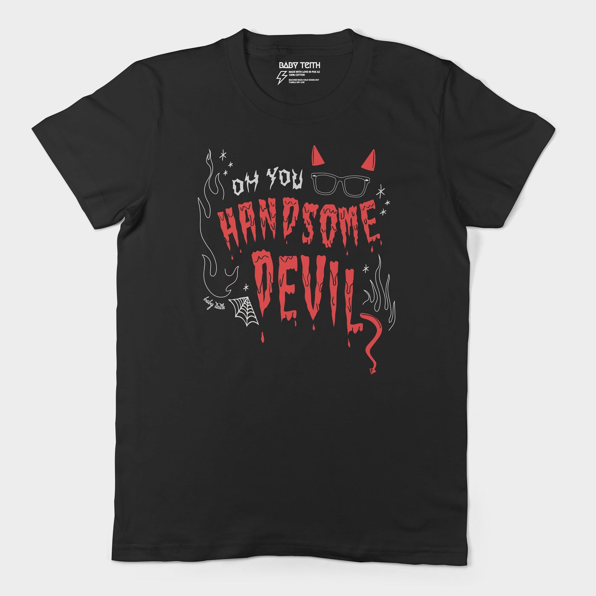 Handsome Devil Halloween Unisex Tee for Adults - Baby Teith
