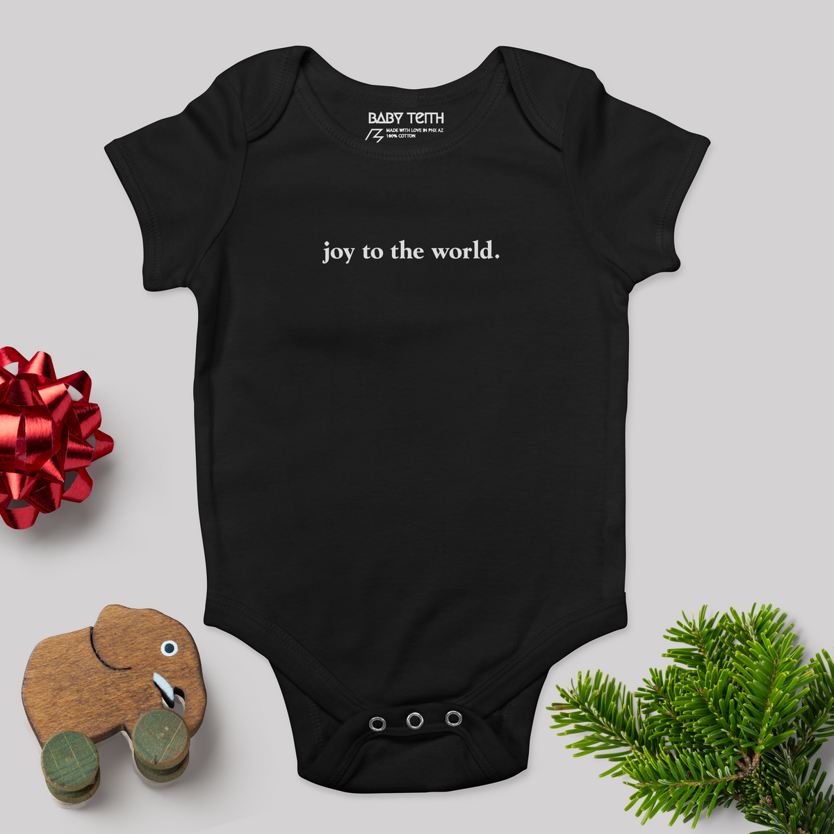 Joy to the World Baby Bodysuit - Baby Teith