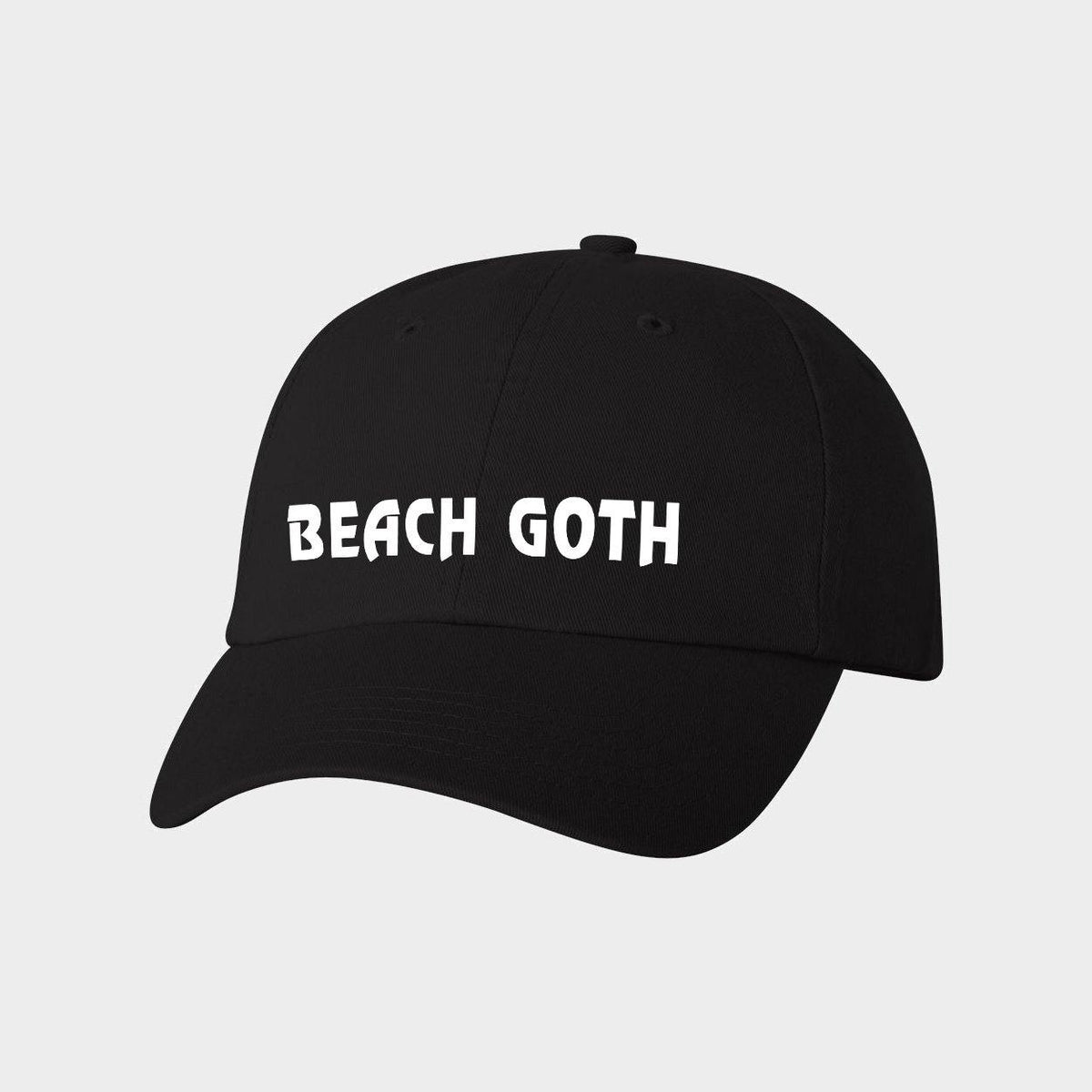 Beach Goth Canvas Baseball Hat for Adults - Baby Teith