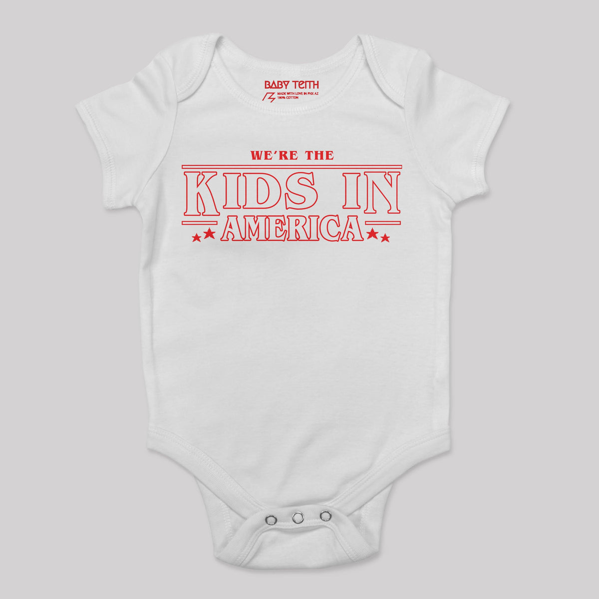 Kids in American Baby Bodysuit (2 Colors) - Baby Teith