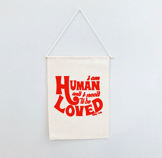 I am Human Canvas Banner - Baby Teith