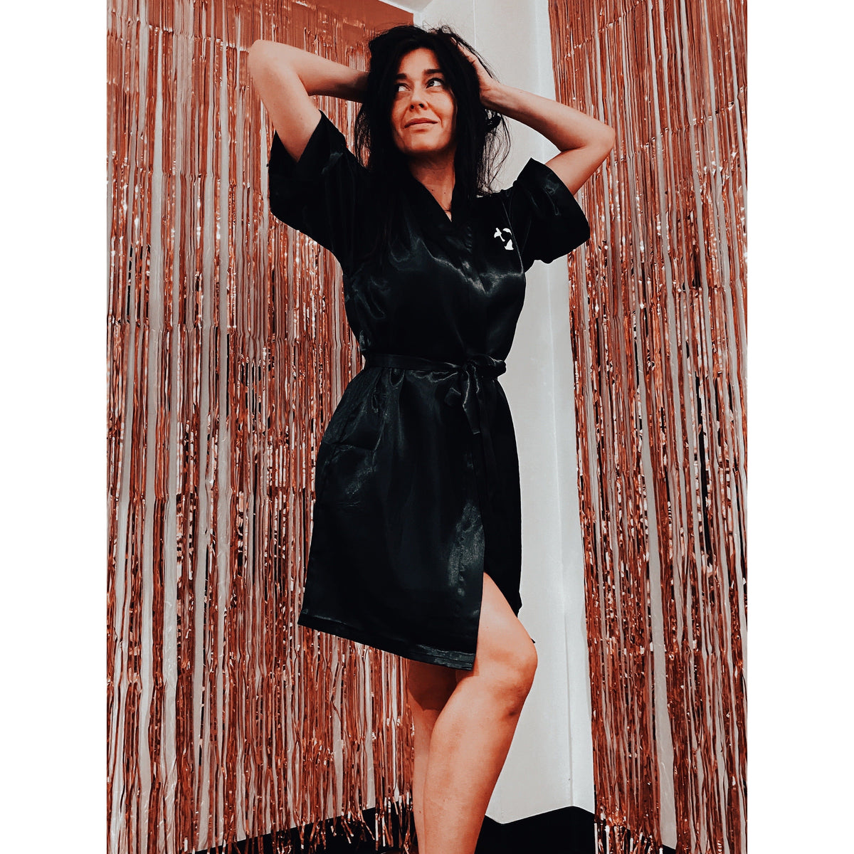 Mama Bat Satin Robe or Swim Cover-up - Baby Teith