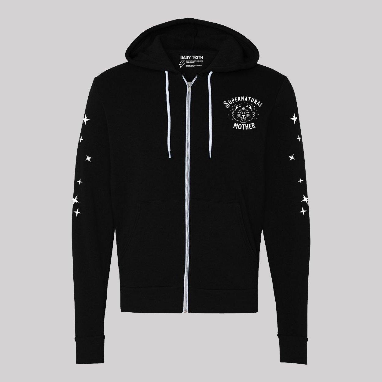 Supernatural Mother Cat Zip-Up Hoodie - Baby Teith