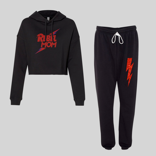 Cropped Rebel Mom Track Suit - Baby Teith