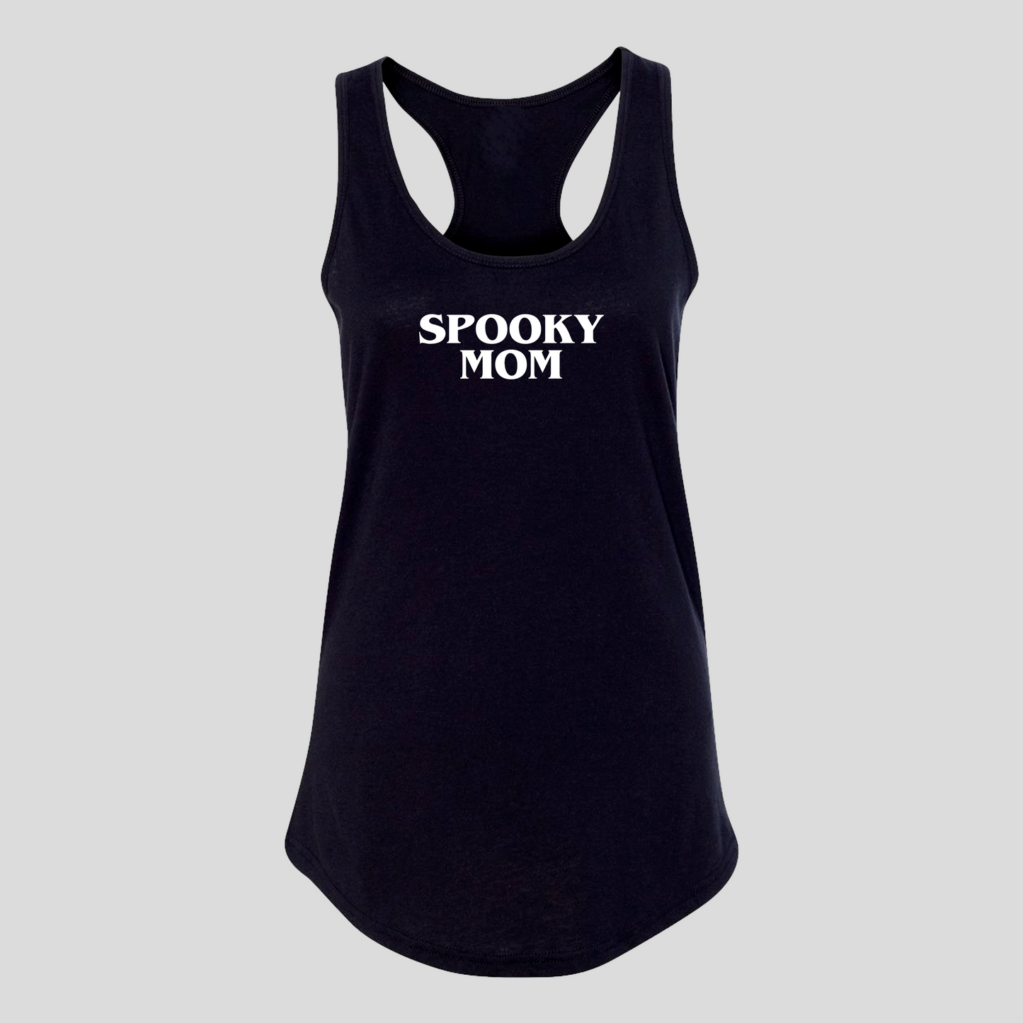 Spooky Mom Racerback Tank - Baby Teith