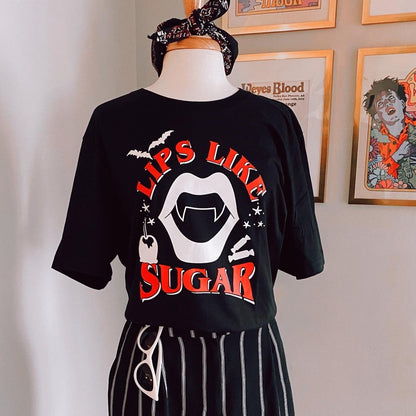 Lips Like Sugar Halloween Unisex Tee for Adults