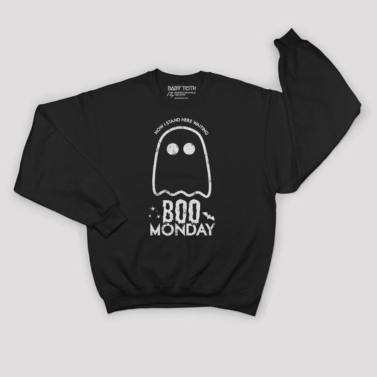 Boo Monday Halloween Sweatshirt for Kids - Baby Teith