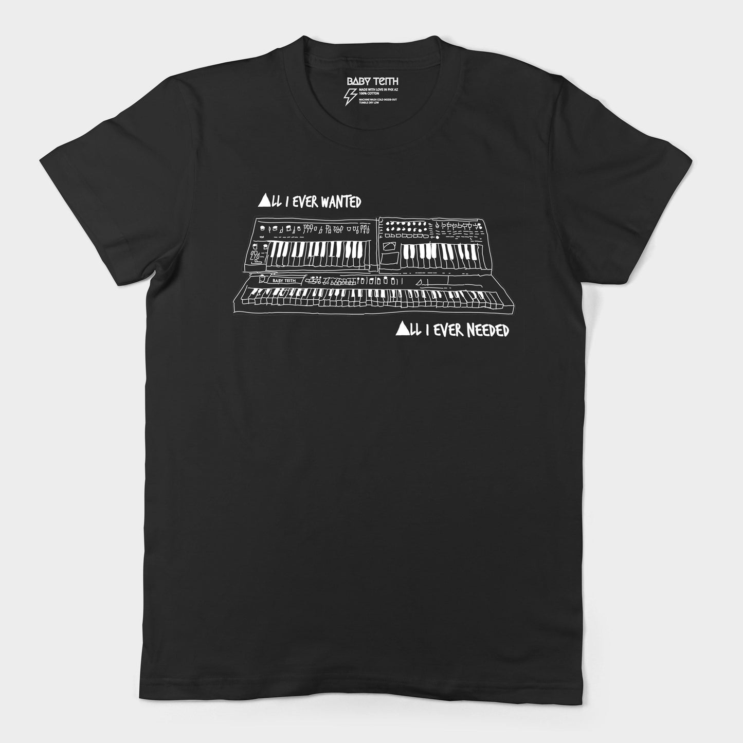 "All I Ever Wanted" Synth Tee Inspired by Depeche Mode for Adults - Baby Teith