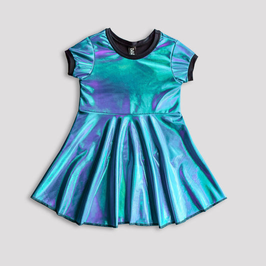 Electric Blue Holosheen Skater Dress - Baby Teith