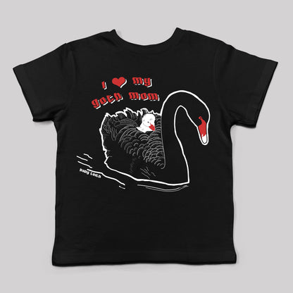 "I Love My Goth Mom" Tee for Kids - Baby Teith