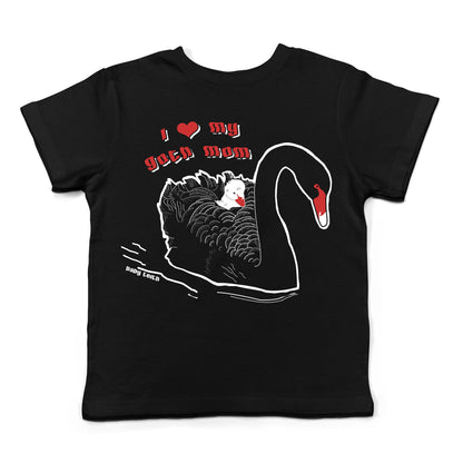 "I Love My Goth Mom" Tee for Kids - Baby Teith