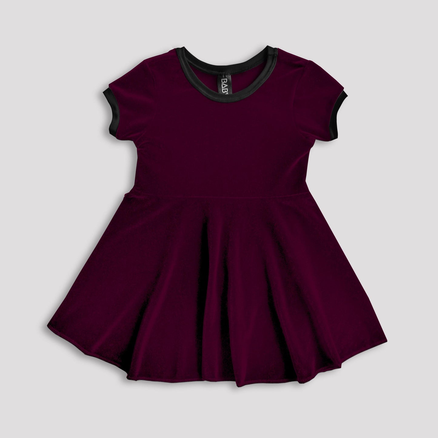 Cherry-Coloured Funk Velvet Dress - Baby Teith