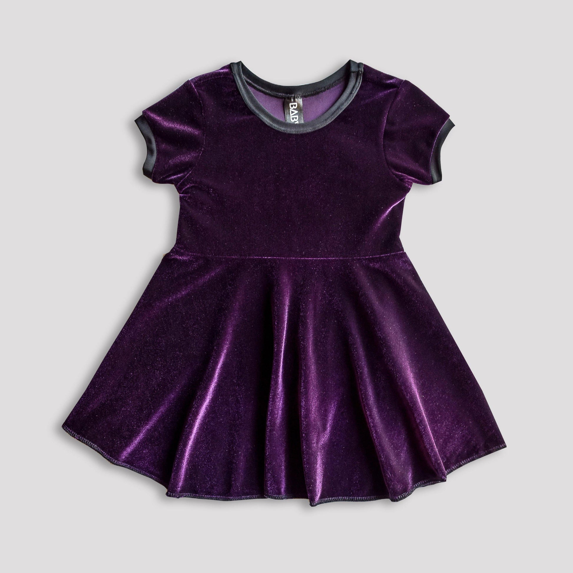 Moody Vibes Velvet Skater Dress - Baby Teith