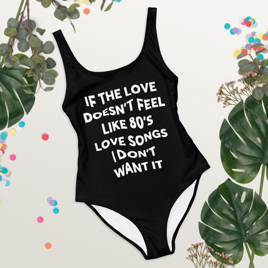 80's Love Songs One-Piece Swimsuit