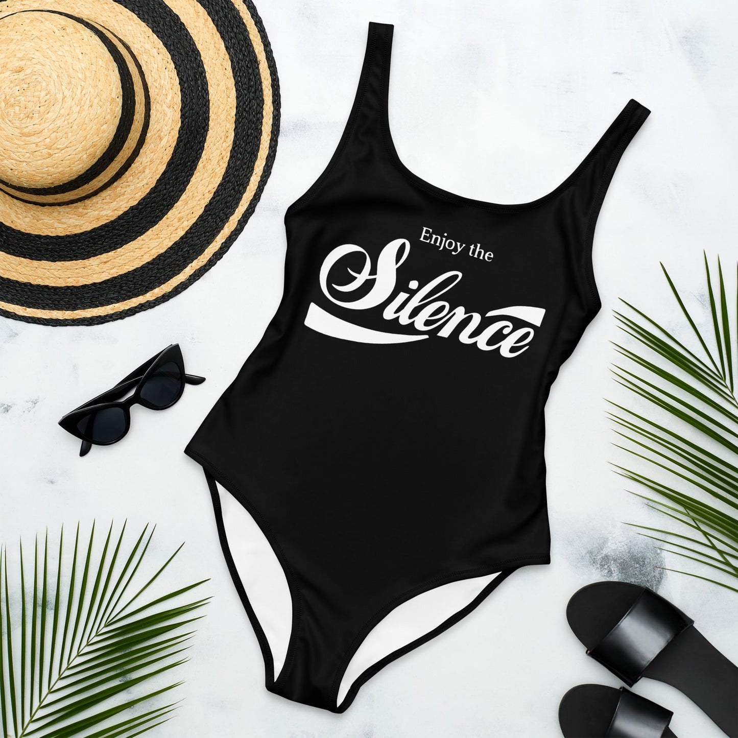 Enjoy the Silence One-Piece Swimsuit - Black