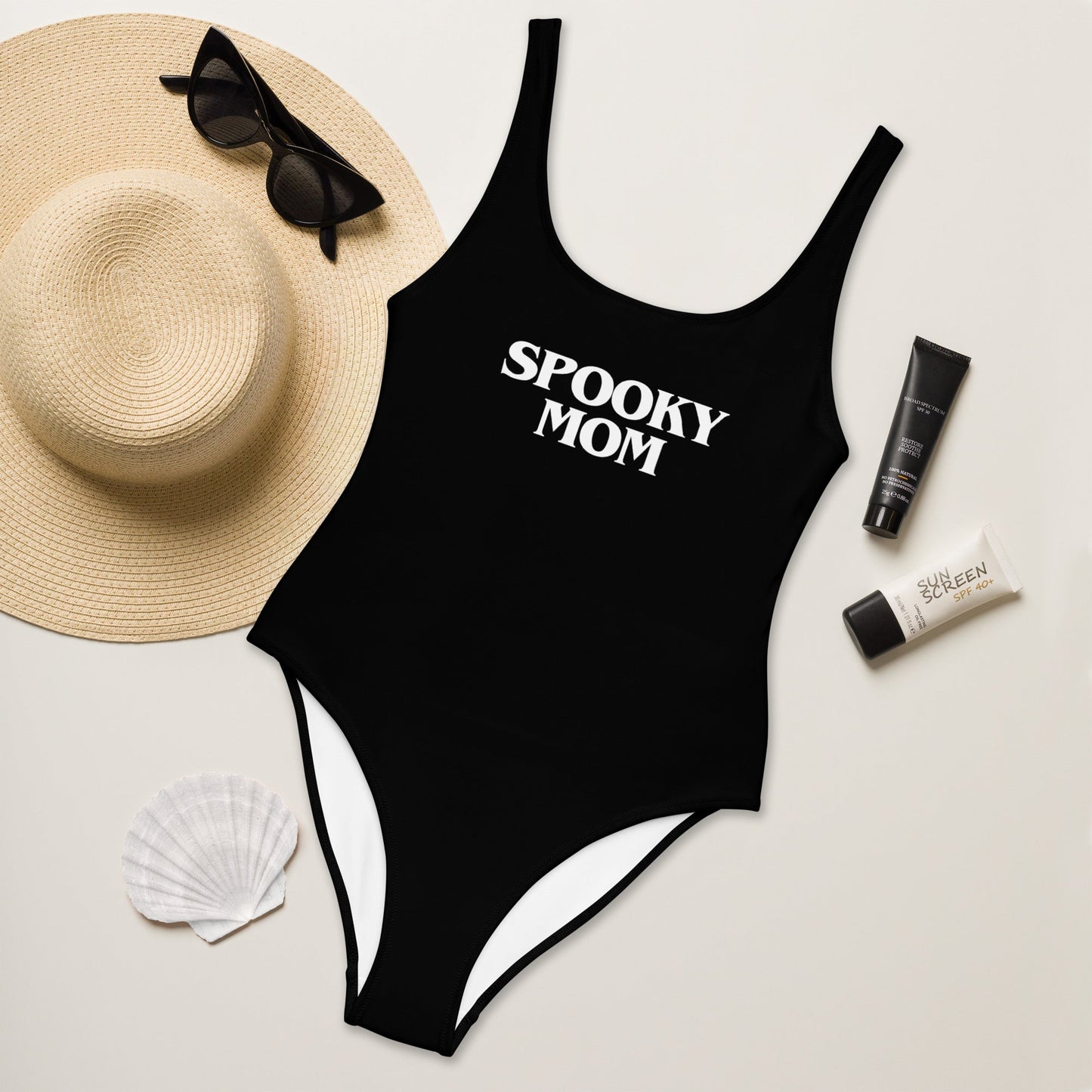 Spooky Mom One-Piece Swimsuit