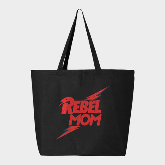 Rebel Mom Canvas Tote Bag - Baby Teith