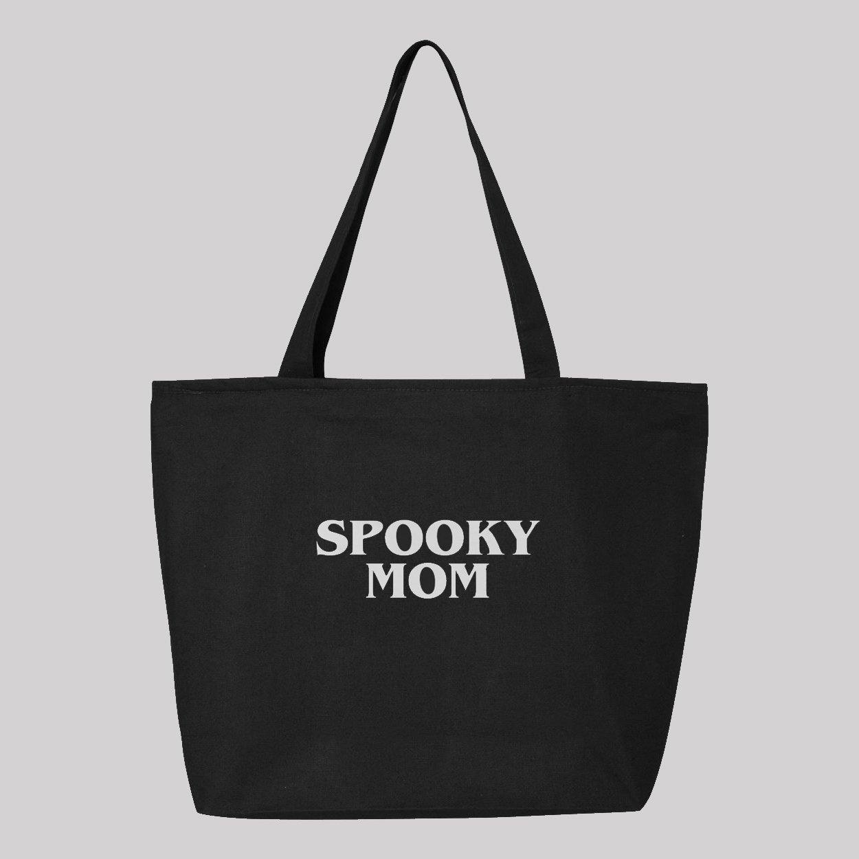 Spooky Mom Canvas Tote Bag - Baby Teith
