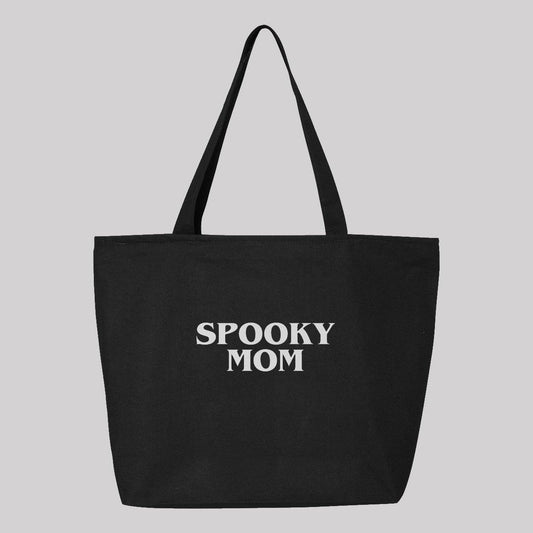 Spooky Mom Canvas Tote Bag - Baby Teith