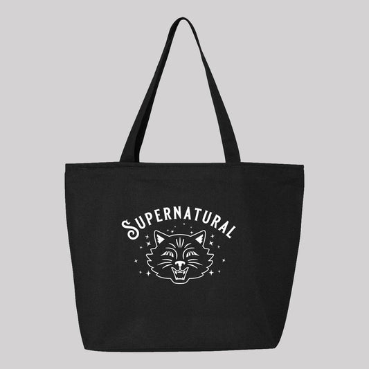Supernatural Cat Canvas Tote Bag - Baby Teith