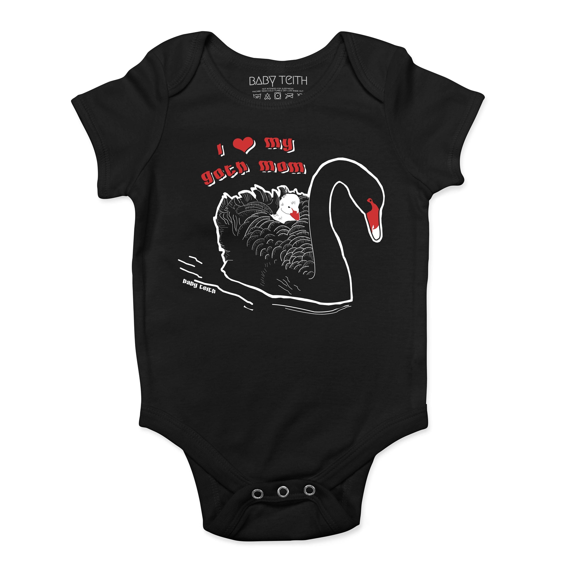 "I Love My Goth Mom" Bodysuit for Babies - Baby Teith