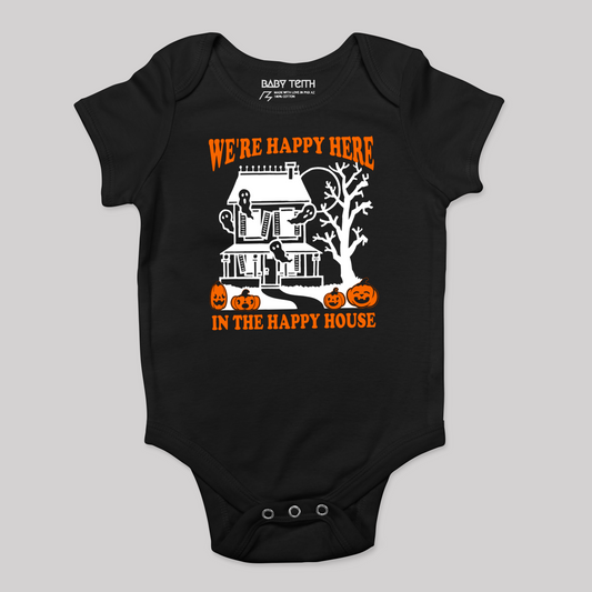 Happy Haunted House Baby Bodysuit - Baby Teith