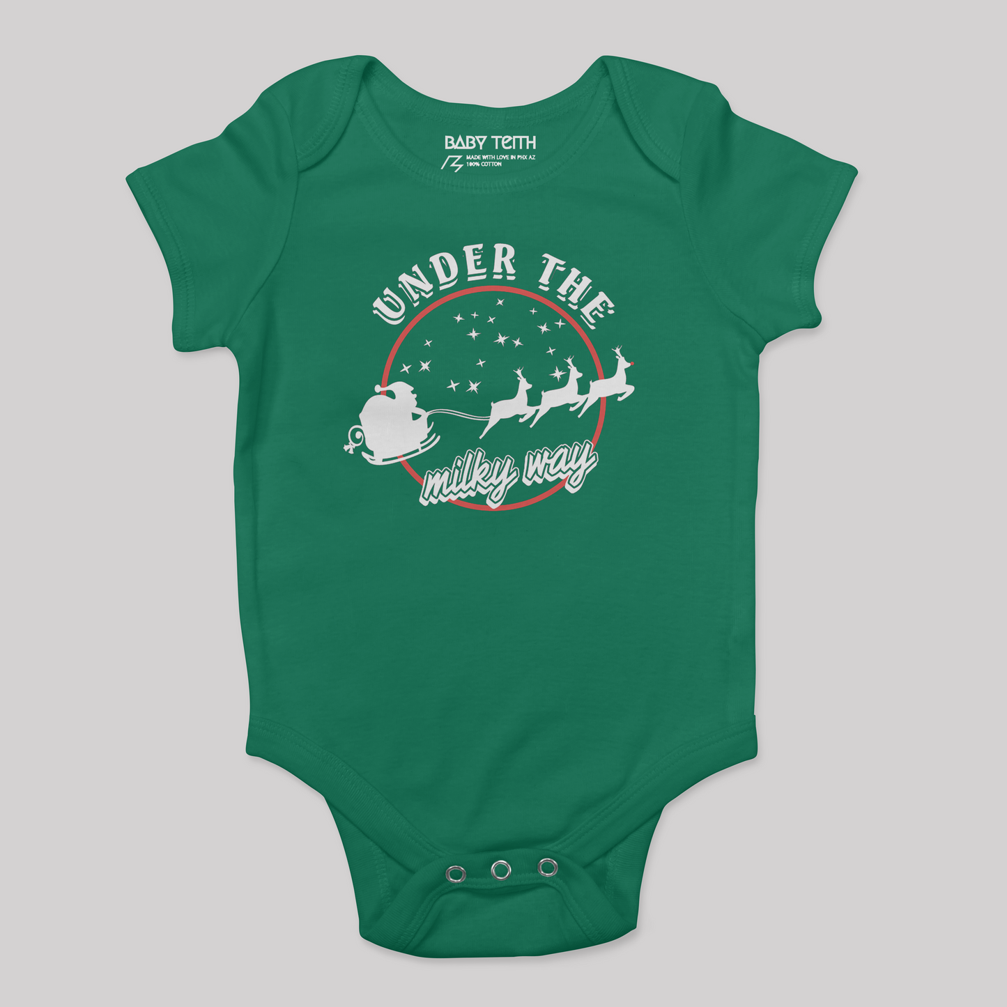 Under the Milky Way Santa Baby Bodysuit - Baby Teith