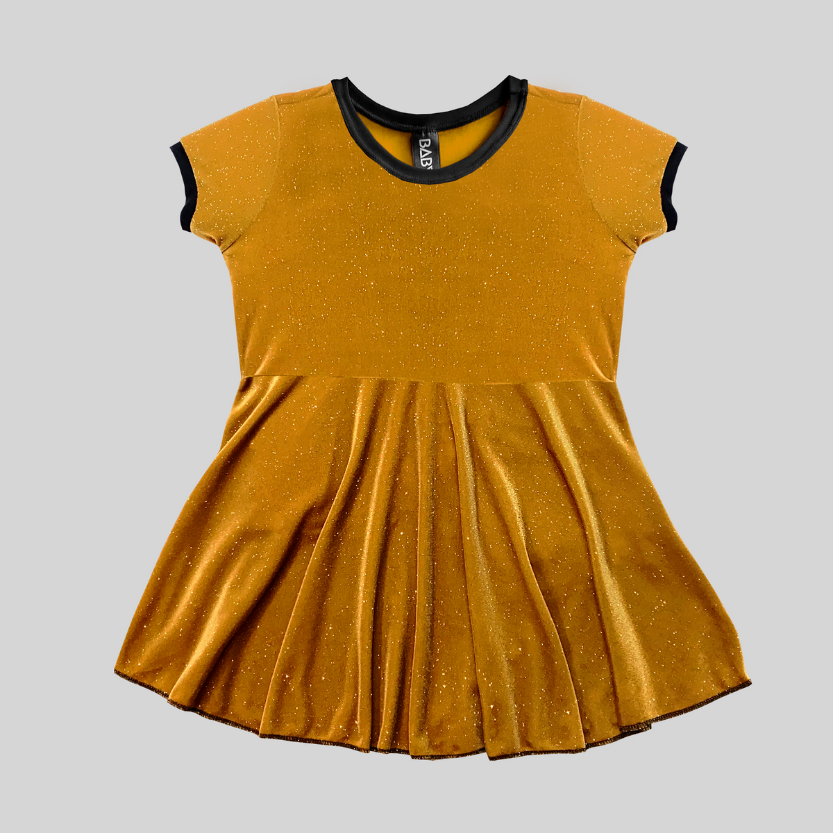 Gold Glitter Velvet Dress - Limited - Baby Teith