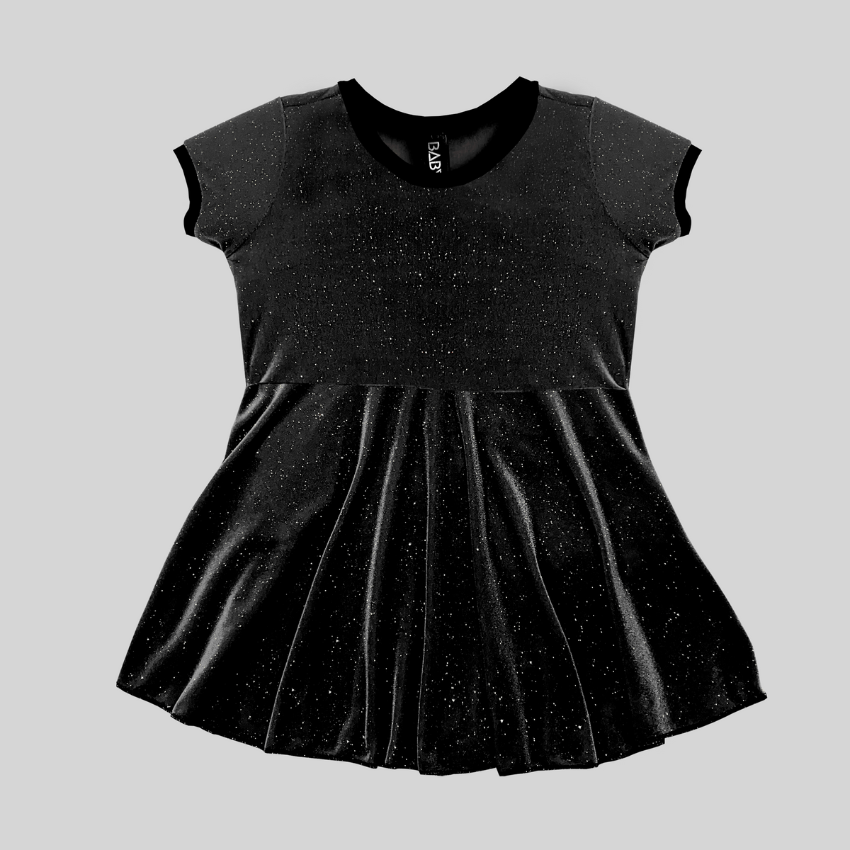 Moonlit Coven Dress - Black Glitter Velvet - Limited - Baby Teith