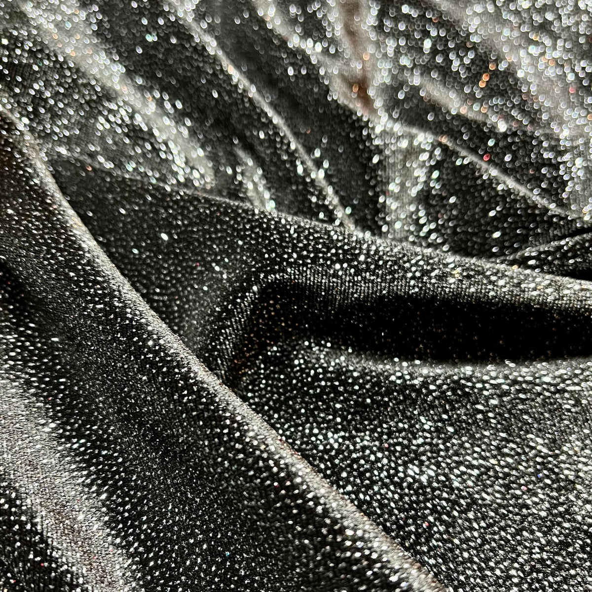 Moonlit Coven Dress - Black Glitter Velvet - Limited - Baby Teith