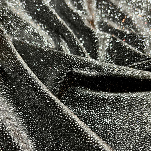 Moonlit Coven Dress - Black Glitter Velvet - Limited - Baby Teith