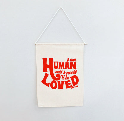 I am Human Canvas Banner - Baby Teith