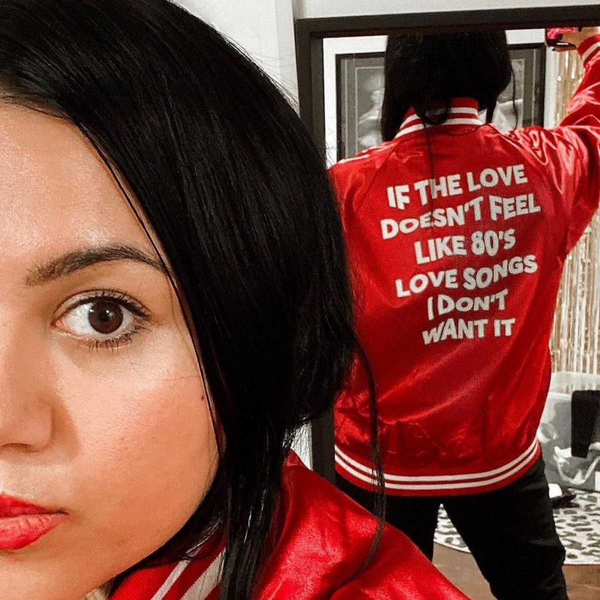 80's Love Songs Satin Unisex Jacket - Baby Teith