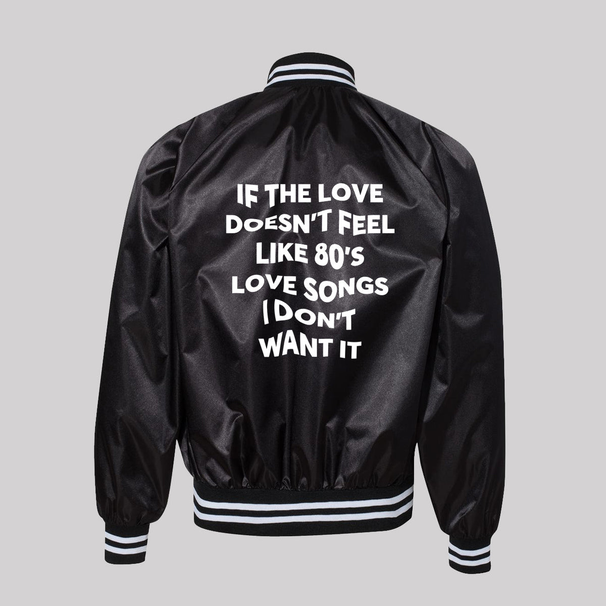 80's Love Songs Satin Unisex Jacket - Baby Teith