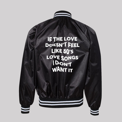 80's Love Songs Satin Unisex Jacket - Baby Teith