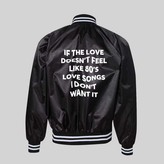 80's Love Songs Satin Unisex Jacket - Baby Teith