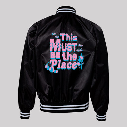 This Must Be the Place Satin Unisex Jacket - Baby Teith