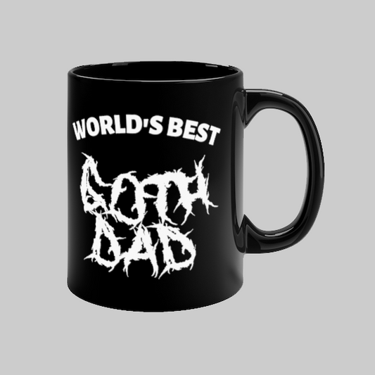 World's Best Goth Dad Mug - Baby Teith