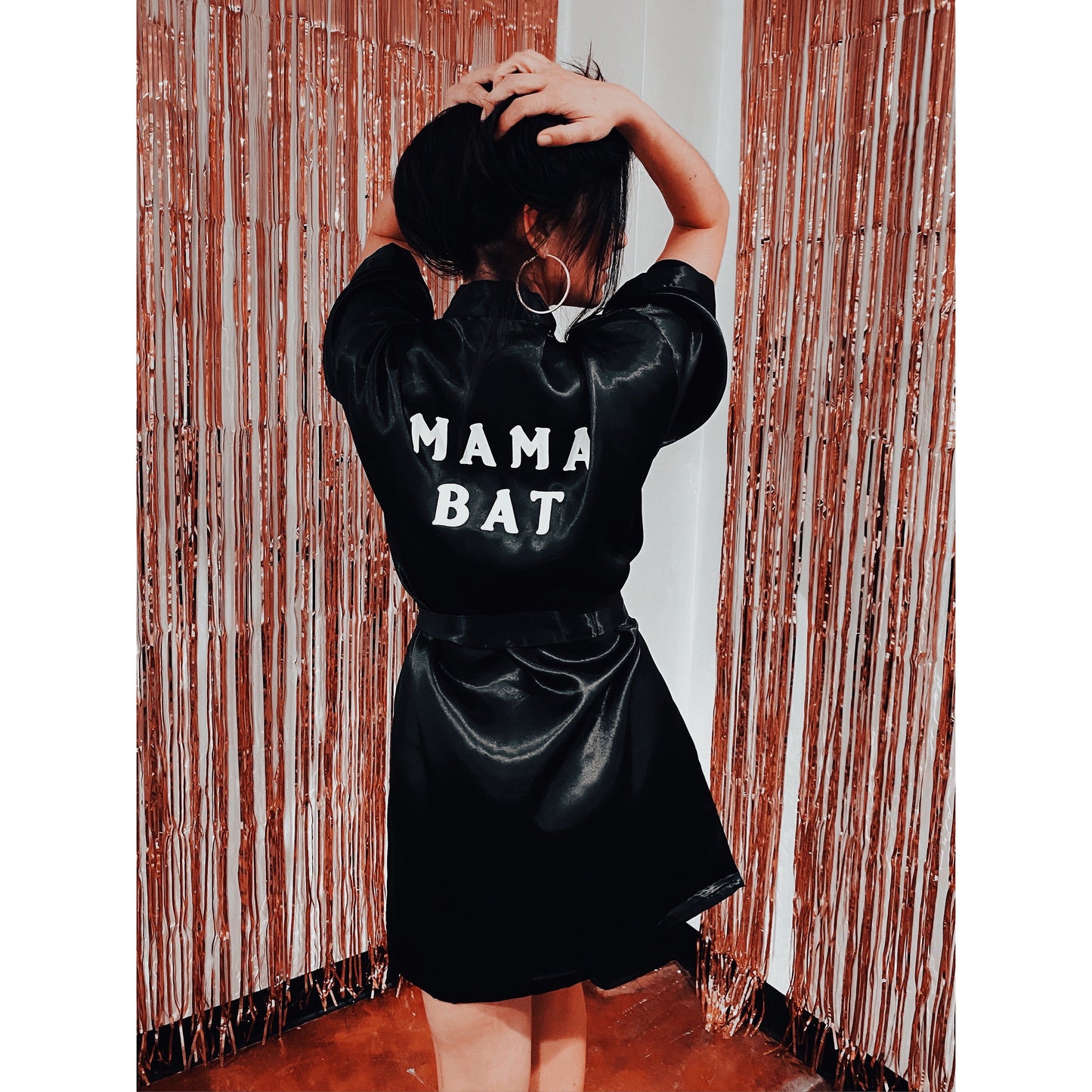 Mama Bat Satin Robe or Swim Cover-up - Baby Teith