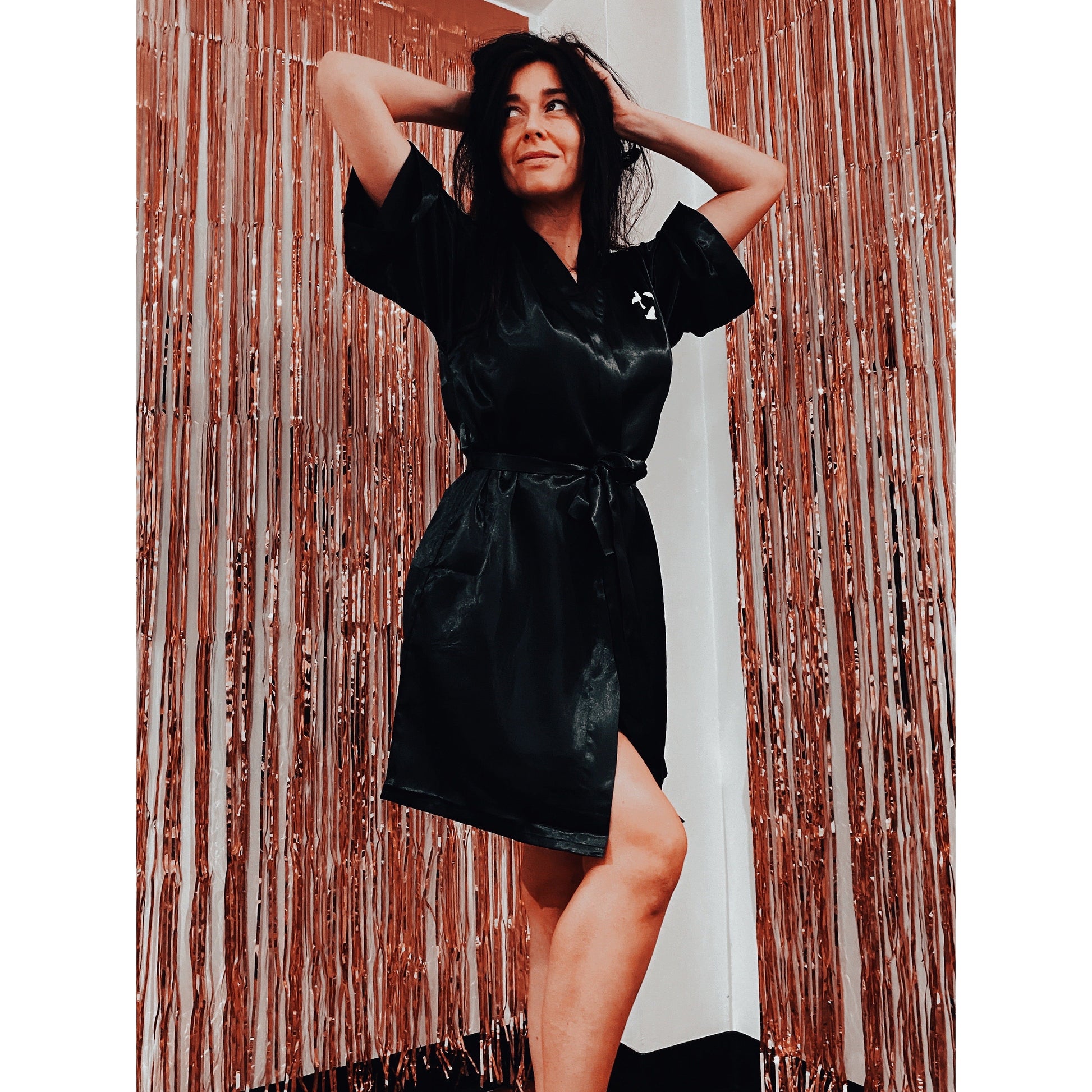 Mama Bat Satin Robe or Swim Cover-up - Baby Teith