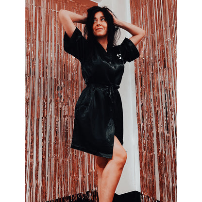 Mama Bat Satin Robe or Swim Cover-up - Baby Teith