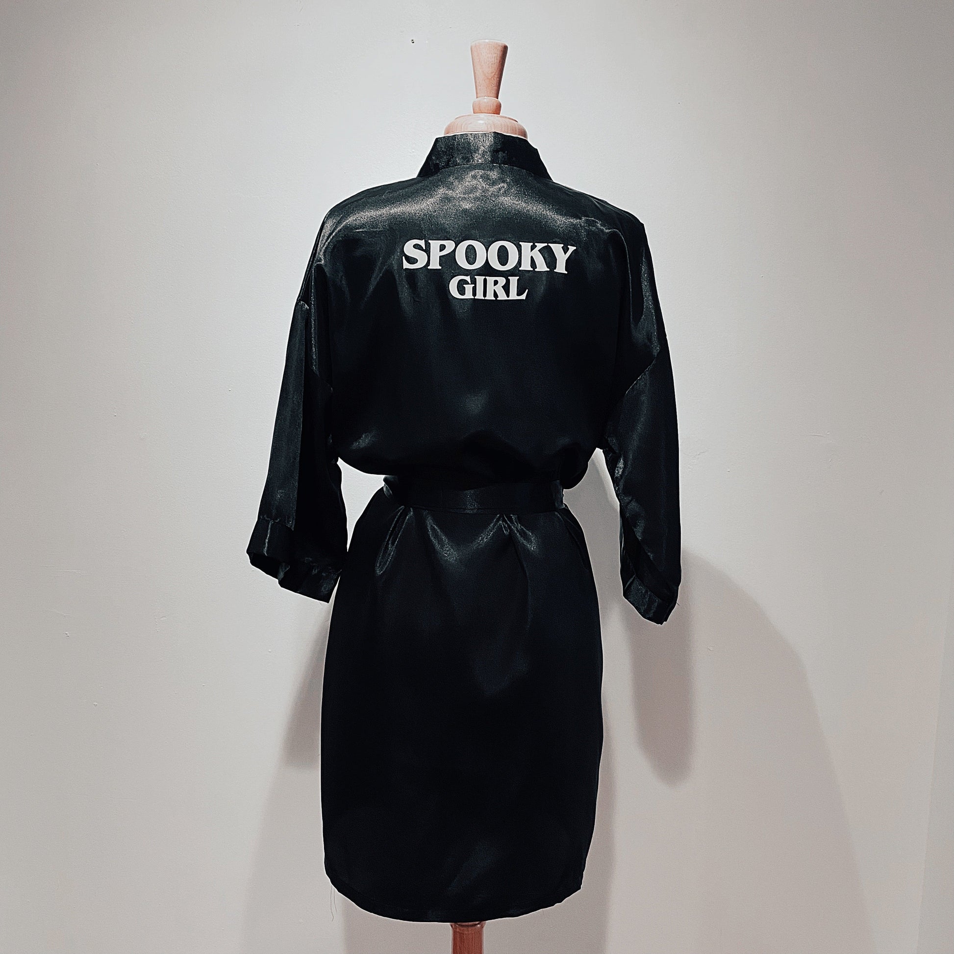 Spooky Girl Satin Robe or Swim Cover-up - Baby Teith