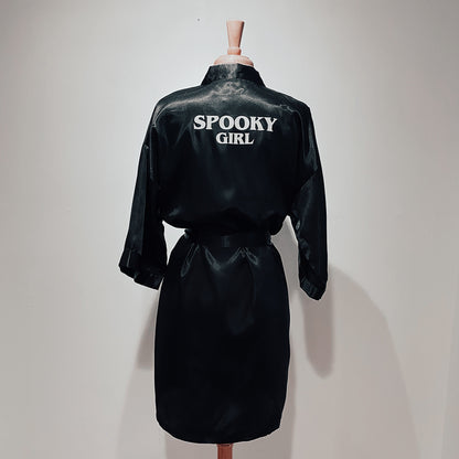 Spooky Girl Satin Robe or Swim Cover-up - Baby Teith