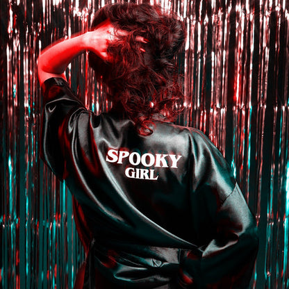 Spooky Girl Satin Robe or Swim Cover-up - Baby Teith